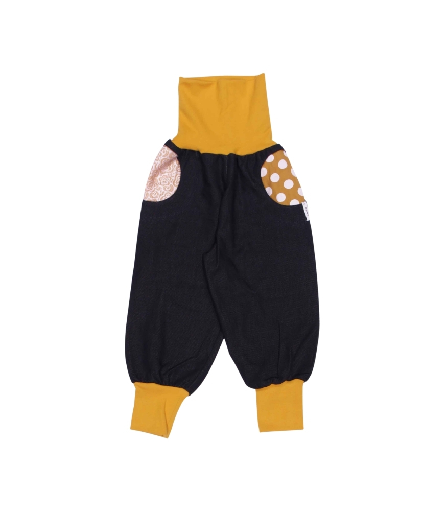 anna * pollack, PIratenhose Mixed, 80-116, Schwarz, Bund und Taschen curry