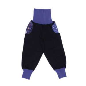 anna * pollack, PIratenhose Mixed, 80-116, Schwarz, Bund und Taschen fernblau
