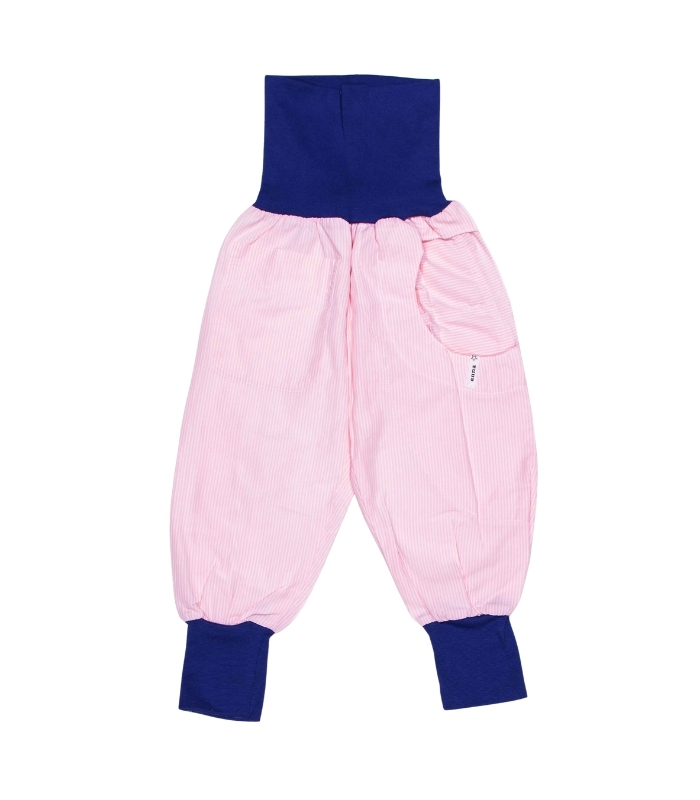 anna * pollack, PIratenhose Mixed, 80-116, Streif rosa, Bund marine und Taschen Streif rosa