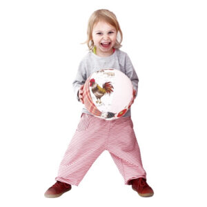 anna * pollack, Piratenhose rot weiß gestreift, Bund grau, Taschen rot weiß gestreift