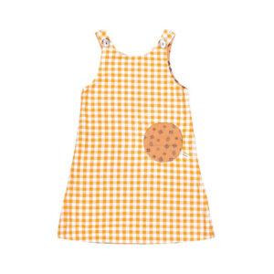 Wendekleid, 110-134, gelb dirndl, Vorderseite gelb