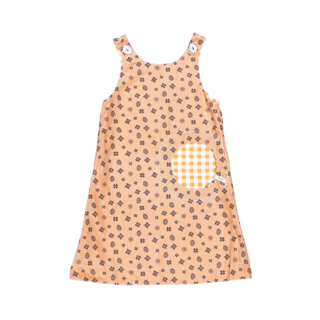 Wendekleid, 110-134, gelb dirndl, Vorderseite dirndl