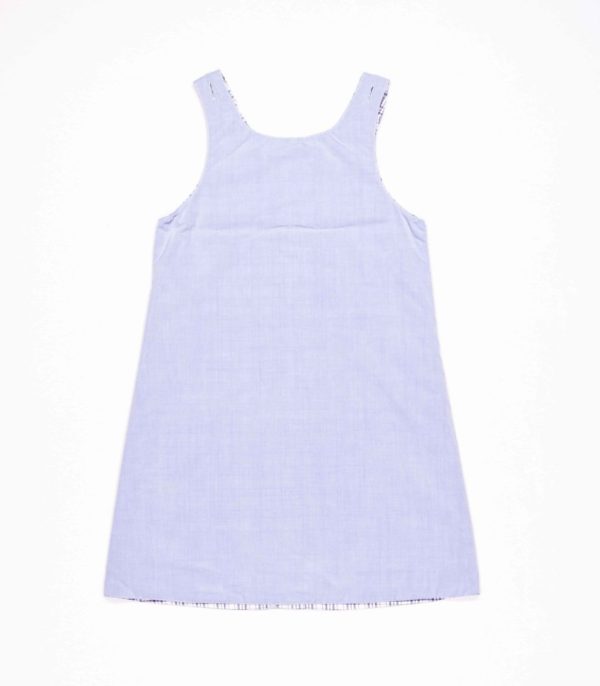 Wendekleid, 110-134, hellblau blau, Rückseite hellblau