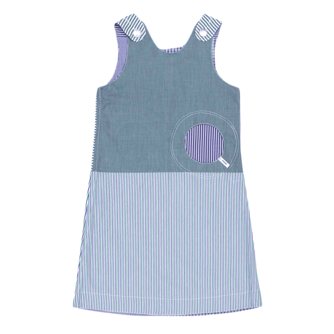 anna * pollack, Wendekleid, 110-134, blau und grün, Vorderseite grün