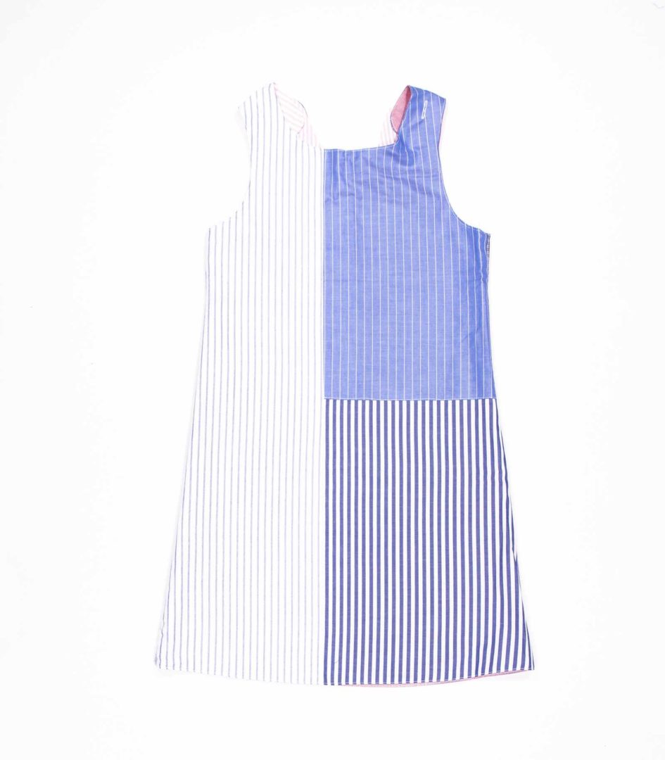 anna * pollack, Wendekleid, 134-152, rosa und blau, Rückseite blau