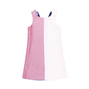 anna * pollack, Wendekleid, 134-152, rosa und blau, Rückseite rosa