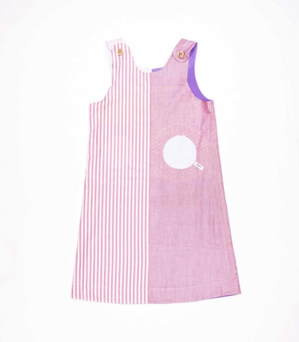 anna * pollack, Wendekleid, 134-152, rosa und flieder, Vorderseite rosa