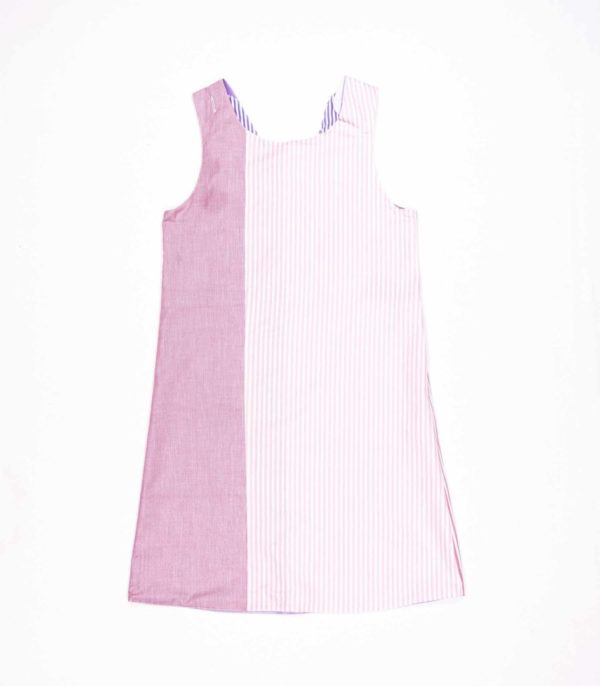 anna * pollack, Wendekleid, 134-152, rosa und flieder, Rückseite rosa