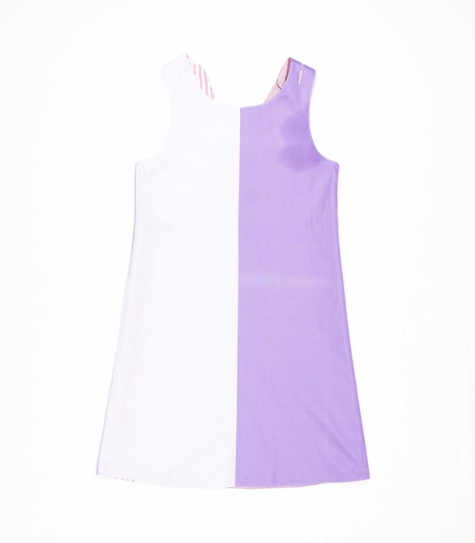 anna * pollack, Wendekleid, 134-152, rosa und flieder, Rückseite flieder
