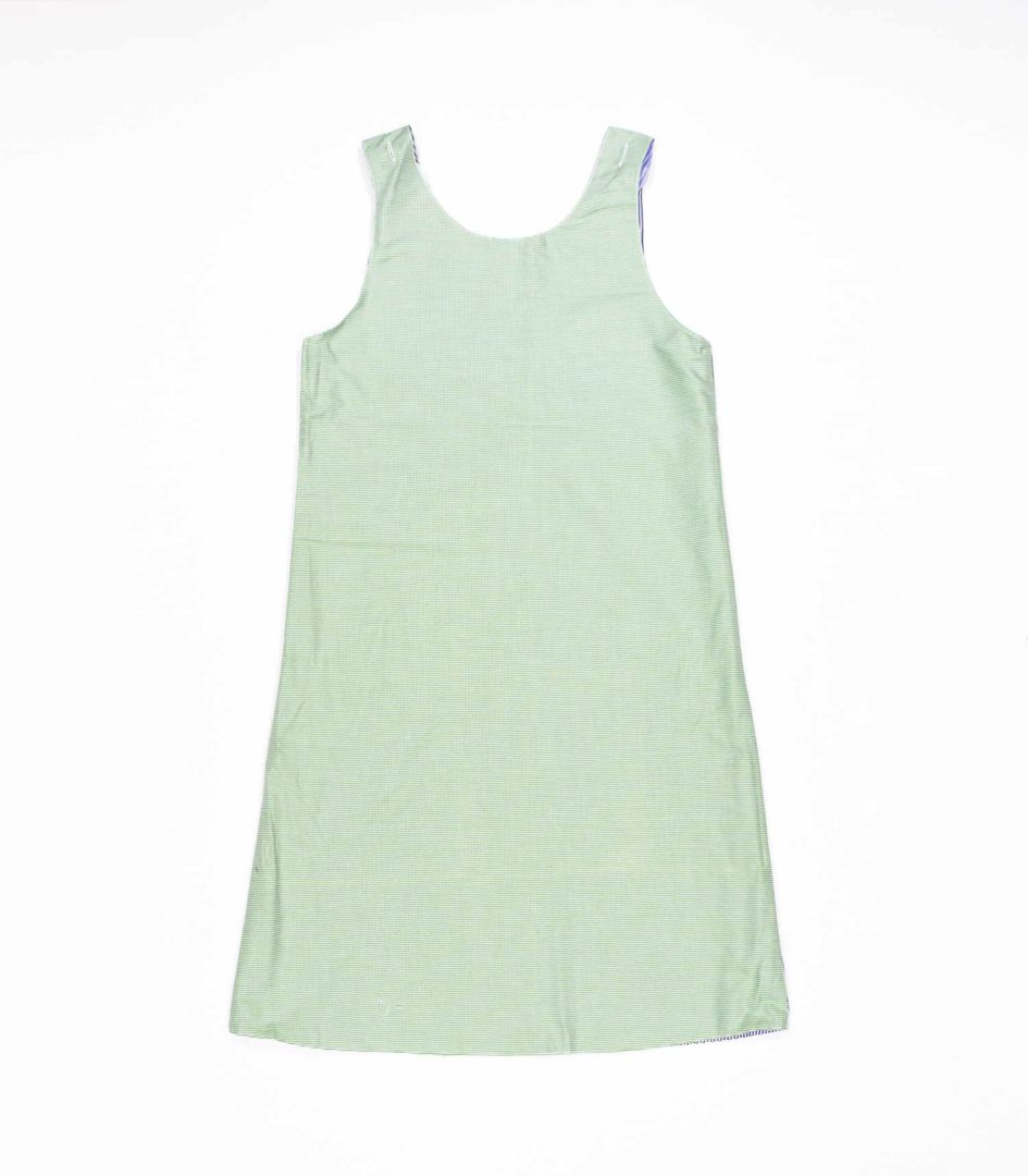 Wendekleid, 152-164, blau grün, Rückseite grün