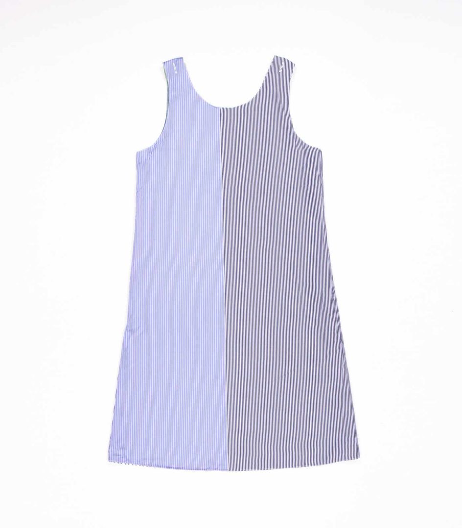 Wendekleid, 152-164, blau grün, Rückseite grün