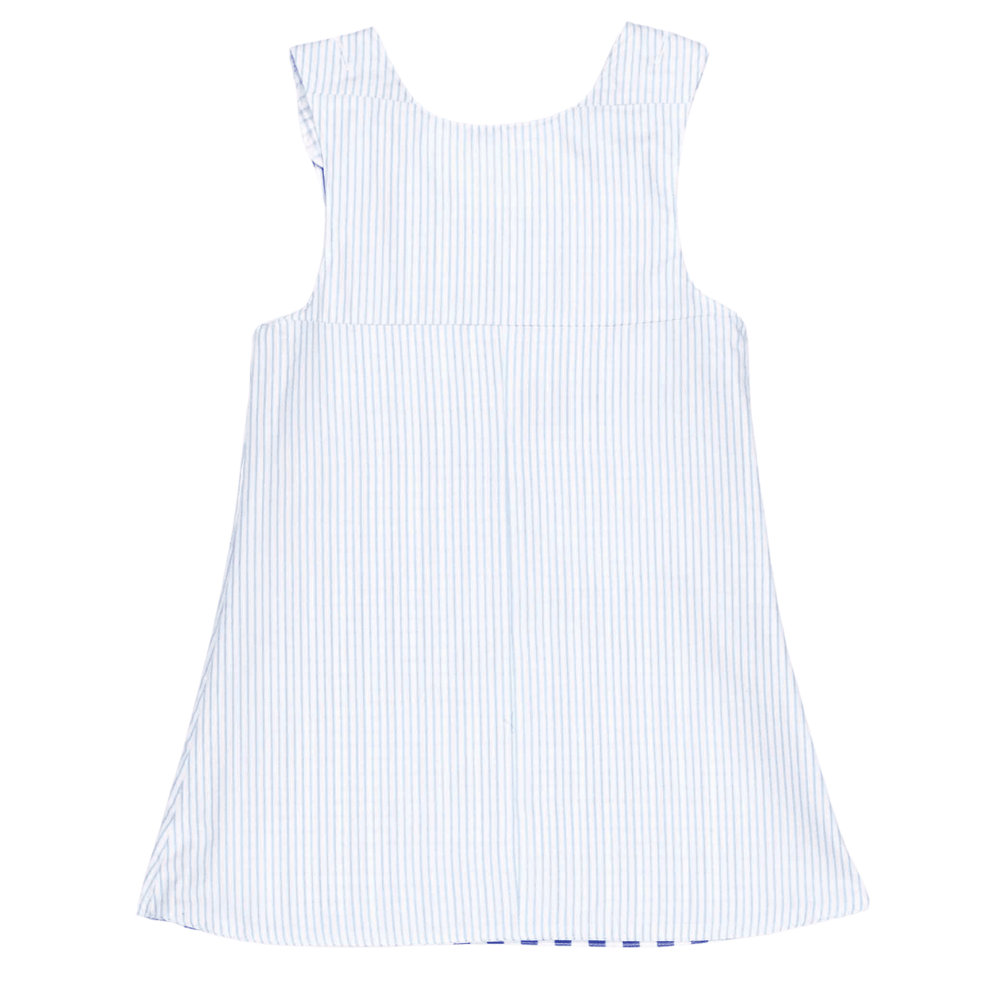 Wendekleid, 80-116, Streif hellblau blau, Rückseite hellblau