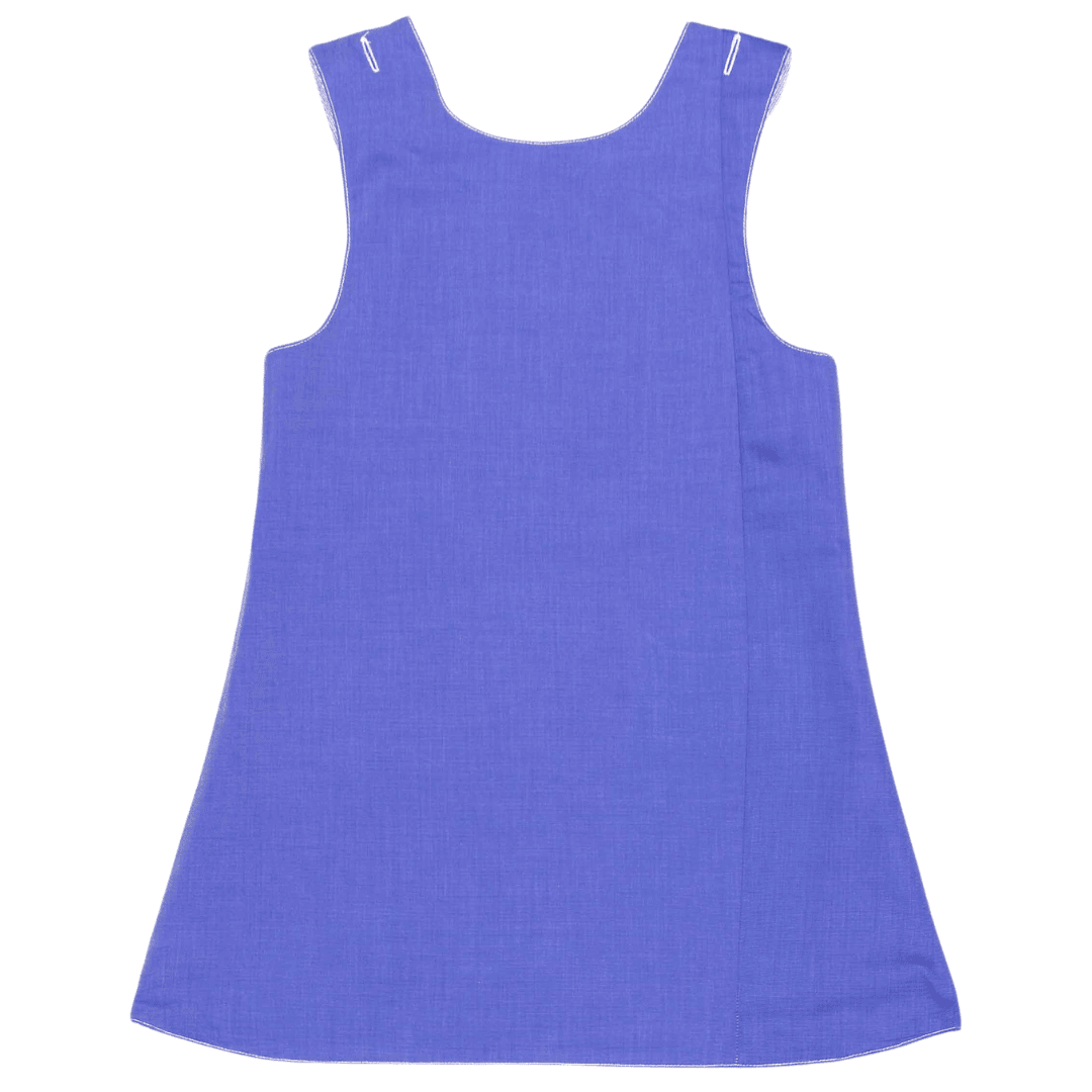 Wendekleid, 80-116, rosa mittelblau Rückseite blau