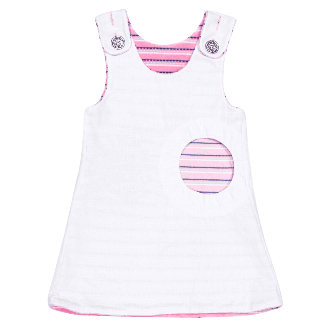 Wendekleid, 80-116, rosa hellblau Vorderseite hellblau