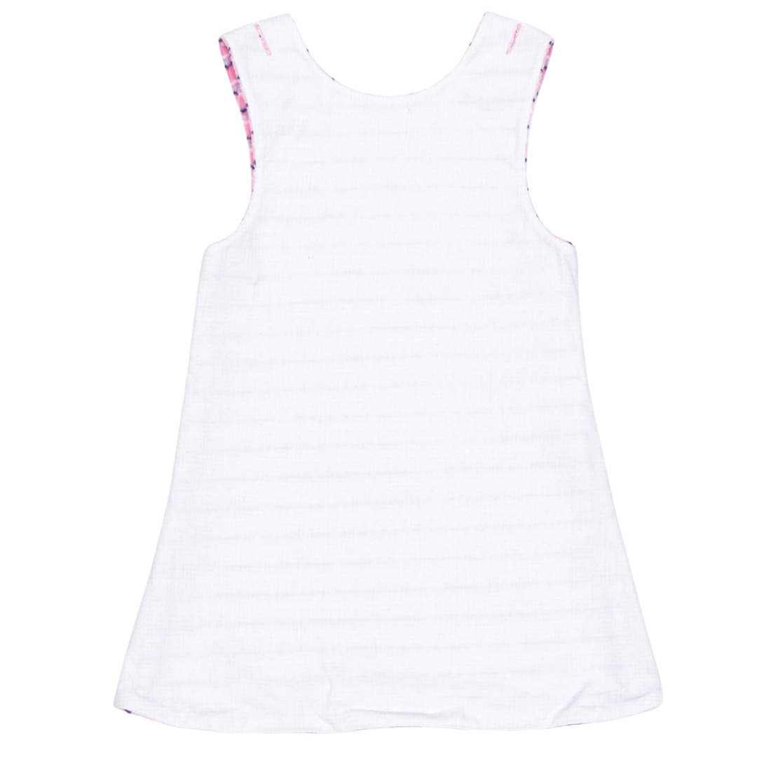 Wendekleid, 80-116, rosa hellblau Rückseite hellblau