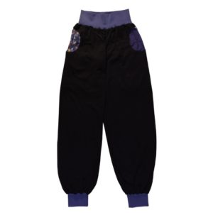 anna * pollack, Piratenhose Bio schwarz, medium, Bund und Taschen blau
