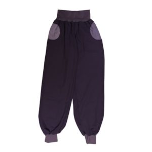 anna * pollack, Piratenhose, small, Wolle grau, gefüttert, mit grauem Bund und Taschen
