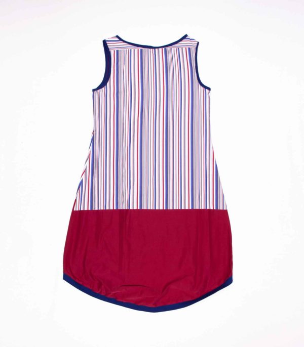 anna * pollack, Kleid Sonnenbrise rot blau, medium , Ansicht Rücken
