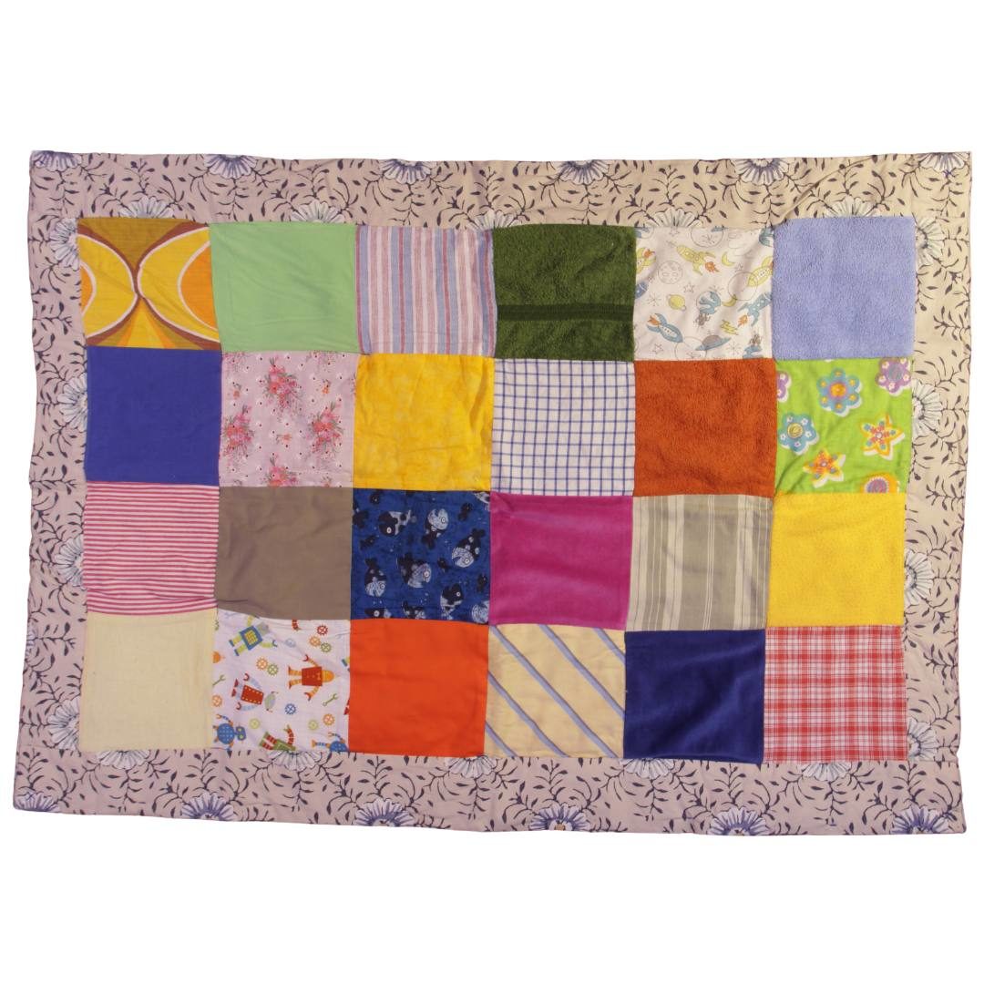 anna * pollack, Patchwork-Decke bunt