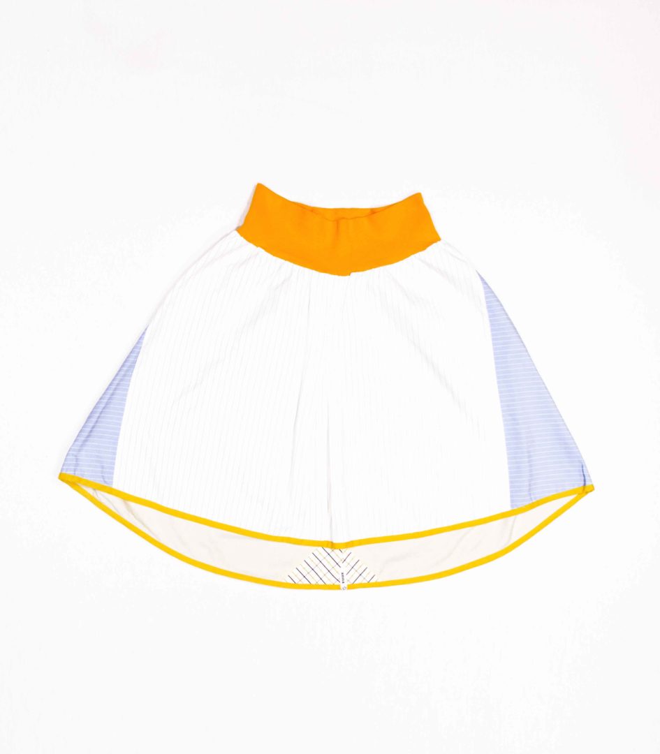 anna * pollack, Wenderock large, gelb blau, Vorderseite gelb