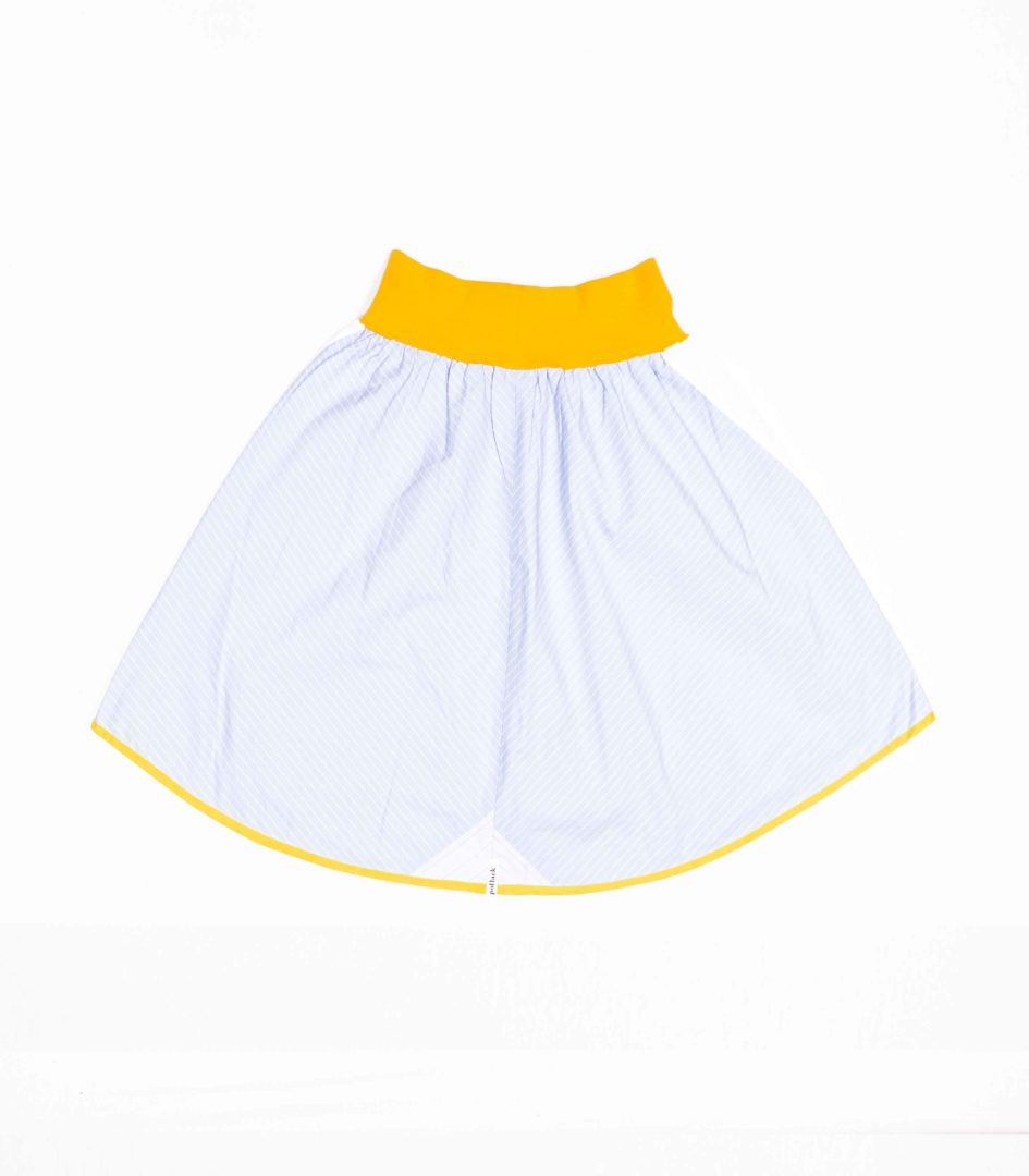 anna * pollack, Wenderock large, gelb blau, Rückseite blau