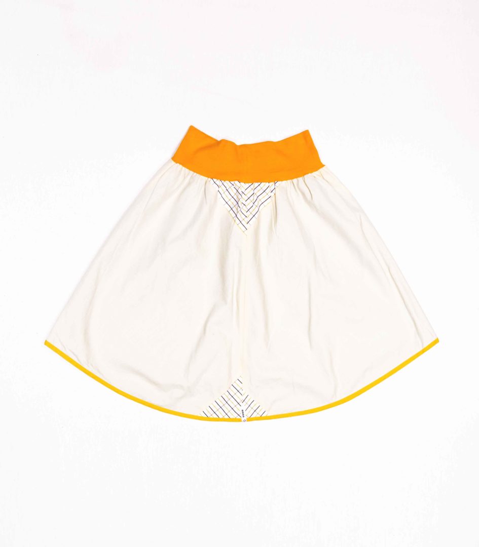 anna * pollack, Wenderock large, gelb blau, Rückseite gelb