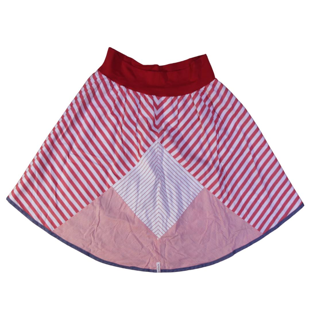 anna * pollack, Wenderock, xlarge, rot mit blau, Rückseite rot