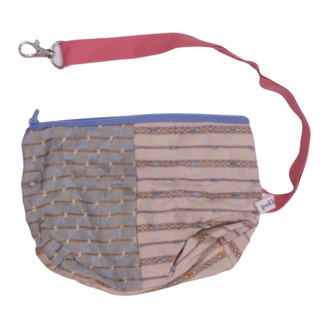 anna * pollack, Täschchen beige, gefüttert, mit Zipp und Gurt