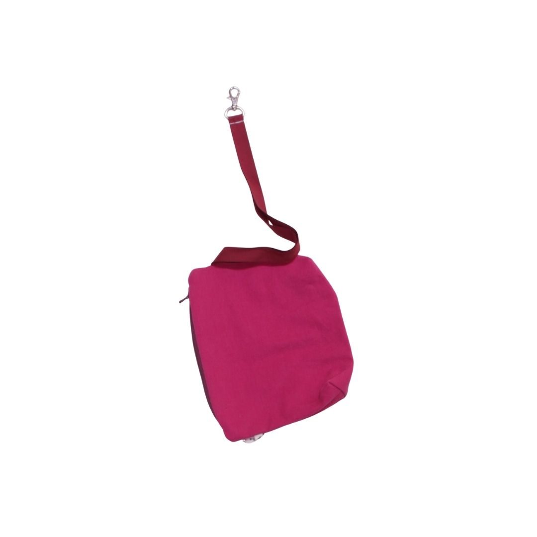 anna * pollack, Täschchen pink, gefüttert, mit Zipp und Gurt