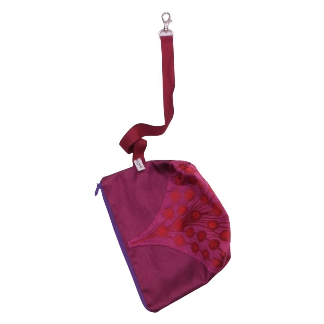 anna * pollack, Täschchen pink, gefüttert, mit Zipp und Gurt