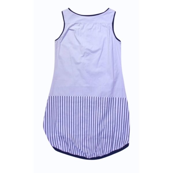 anna * pollack, Kleid Sonnenbrise hellblau mit Streif, medium , Bündchen marine, Ansicht Rücken