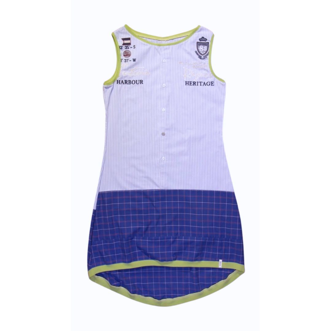 anna * pollack, Kleid Sonnenbrise hellblau blau, medium , Bündchen hellgrün, Ansicht Vorne