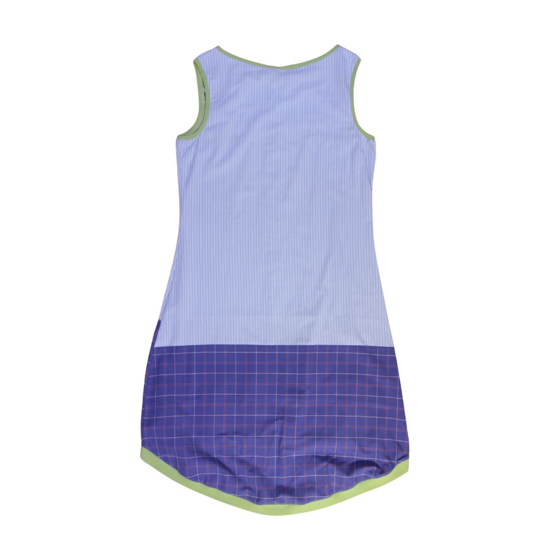 anna * pollack, Kleid Sonnenbrise hellblau blau, medium , Bündchen hellgrün, Ansicht Rücken