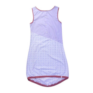 anna * pollack, Kleid Sonnenbrise hellblau, x-small, Bündchen grau-rot geringelt, Ansicht Vorne