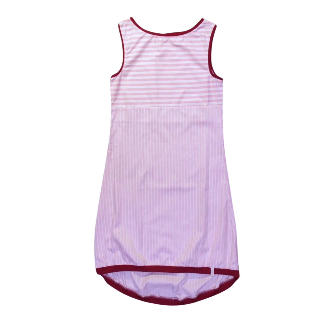 anna * pollack, Kleid Sonnenbrise rosa Streifen, x-small, Bündchen rot, Ansicht Vorne