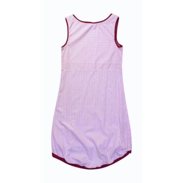 anna * pollack, Kleid Sonnenbrise rosa Streifen, x-small, Bündchen rot, Ansicht Rücken