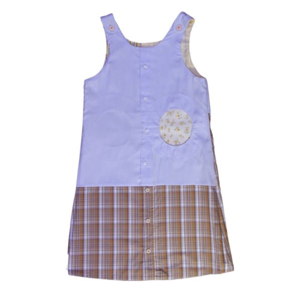 anna * pollack, Wendekleid, 110-134, gelb mit blau, Vorderseite blau