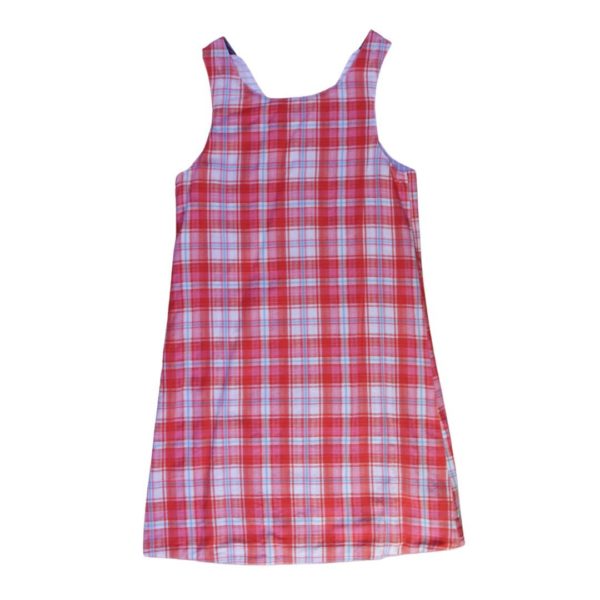 anna * pollack, Wendekleid, 110-134, Karo rot blau, Rückseite rot