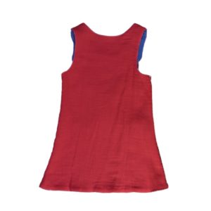 anna * pollack, Wendekleid, 80-116, Mousseline, rot und blau, Rückseite rot