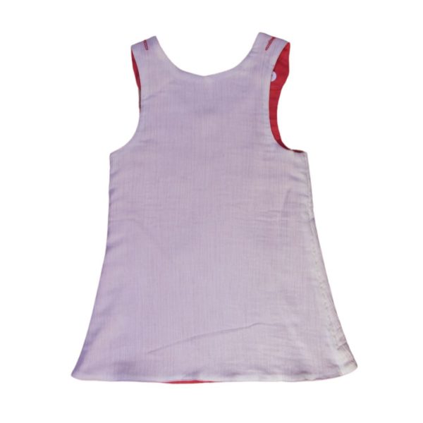anna * pollack, Wendekleid, 80-116, Mousseline, rot und weiß, Rückseite weiß