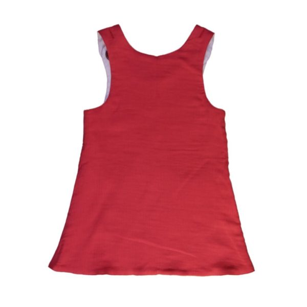 anna * pollack, Wendekleid, 80-116, Mousseline, rot und weiß, Rückseite rot