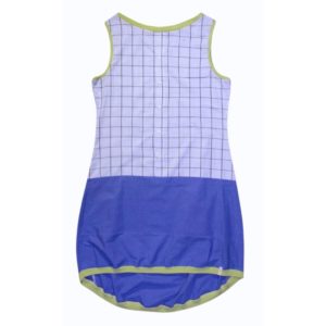 anna * pollack, Kleid Sonnenbrise blau , Karo groß und Uni, Ansicht Vorne