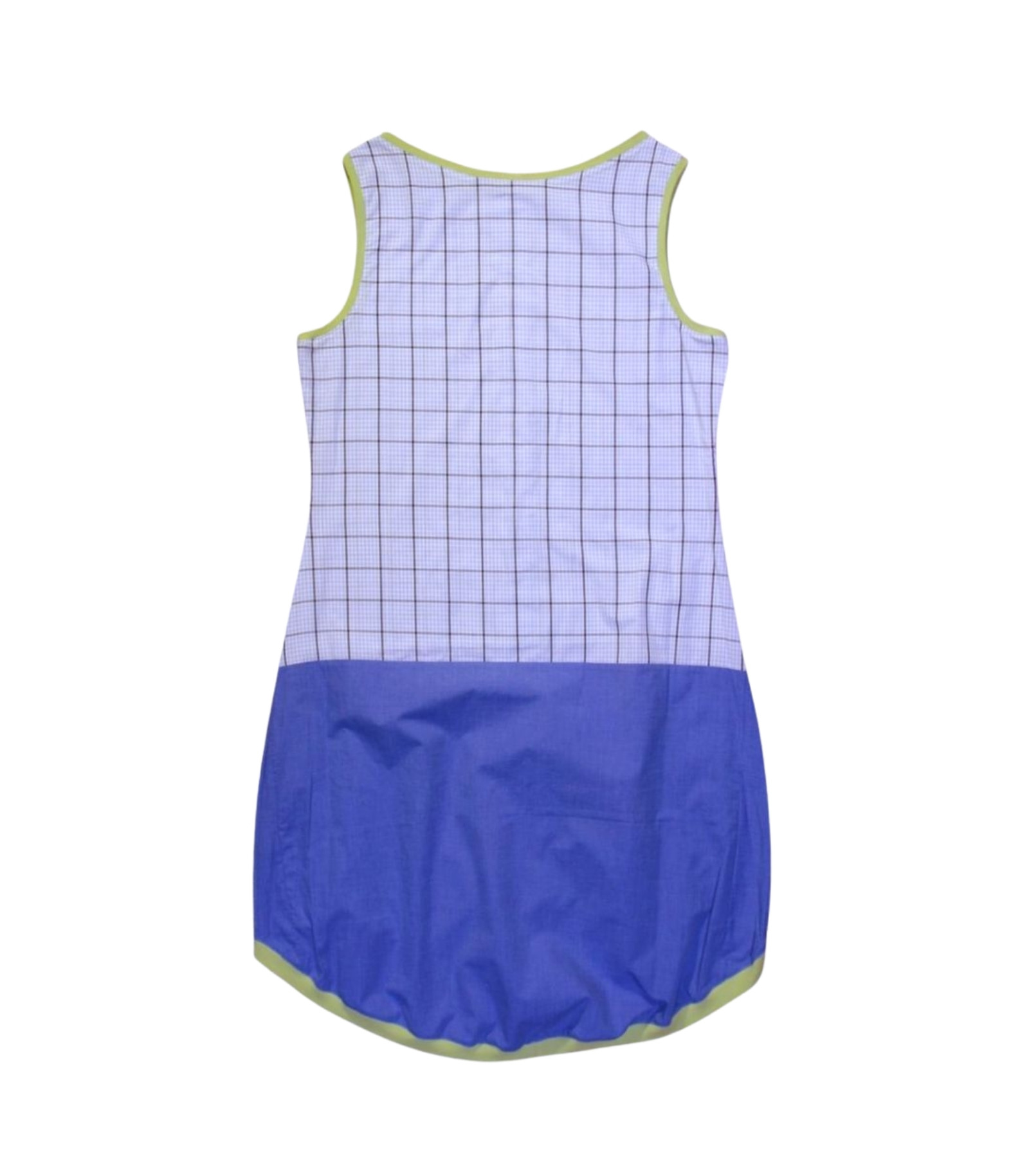 anna * pollack, Kleid Sonnenbrise blau , Karo groß und Uni, Ansicht Rücken