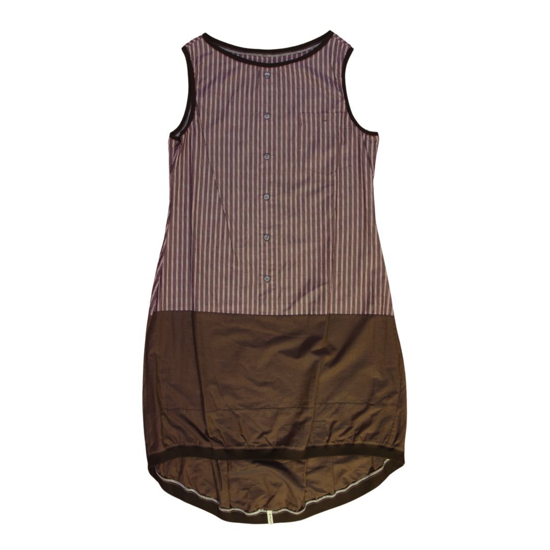 anna * pollack, Kleid Sonnenbrise braun , Uni und Streif, Ansicht Vorne