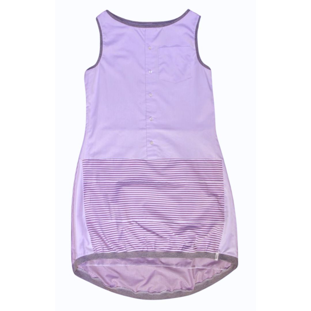 anna * pollack, Kleid Sonnenbrise flieder , Uni und Streif, Ansicht Vorne