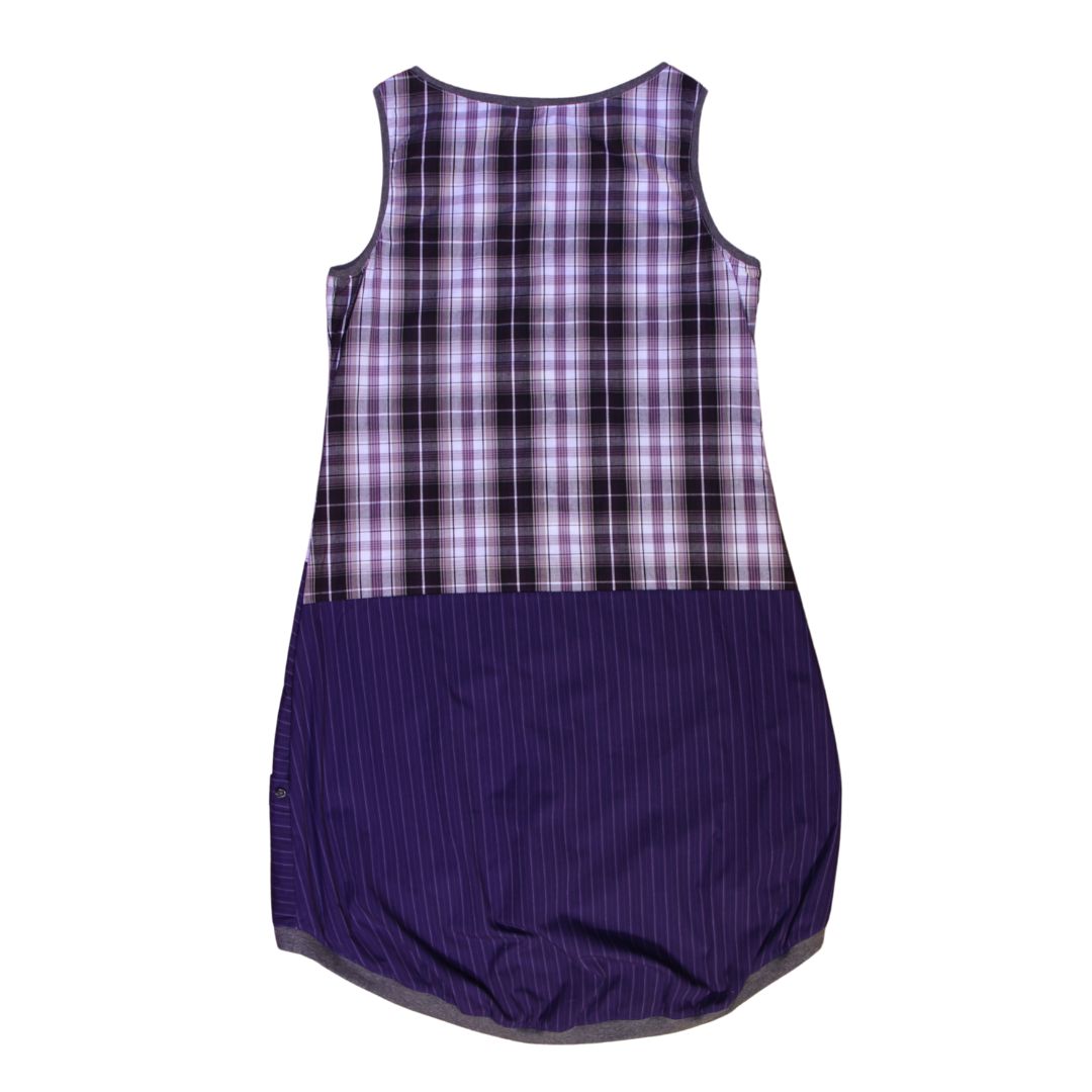 anna * pollack, Kleid Sonnenbrise grau , Karo und Streif, Ansicht Rücken