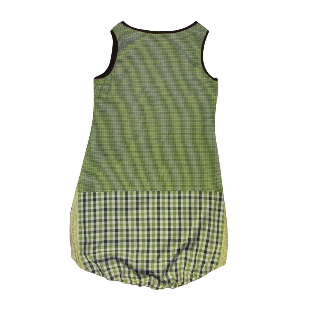 anna * pollack, Kleid Sonnenbrise grün , Karo mit Karo, Ansicht Rücken