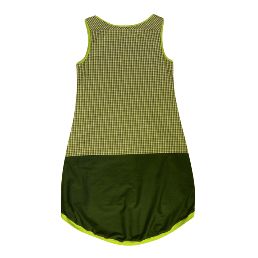 anna * pollack, Kleid Sonnenbrise grün , Karo mit Uni, Ansicht Rücken