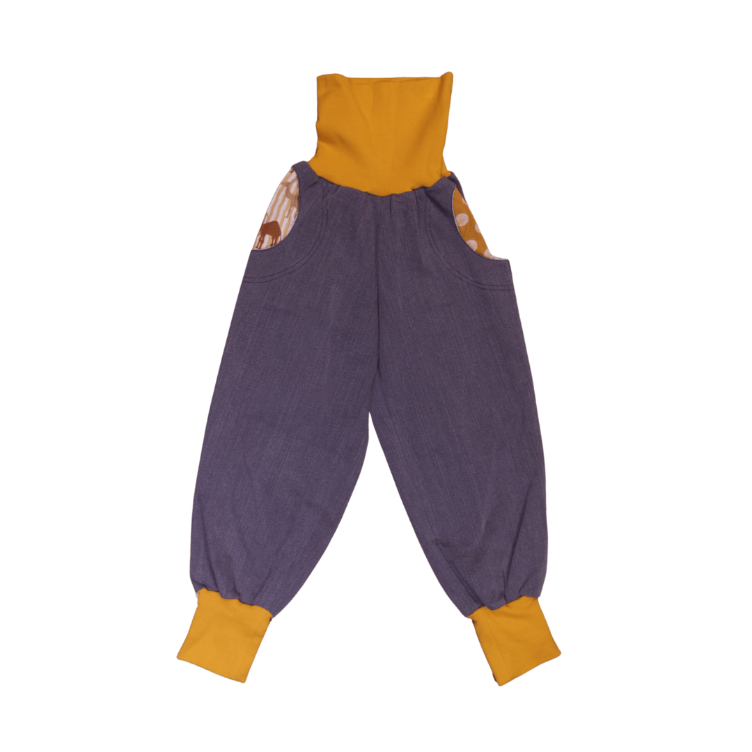 anna * pollack, Denim Piratenhose 80-116, Bund und Taschen curry