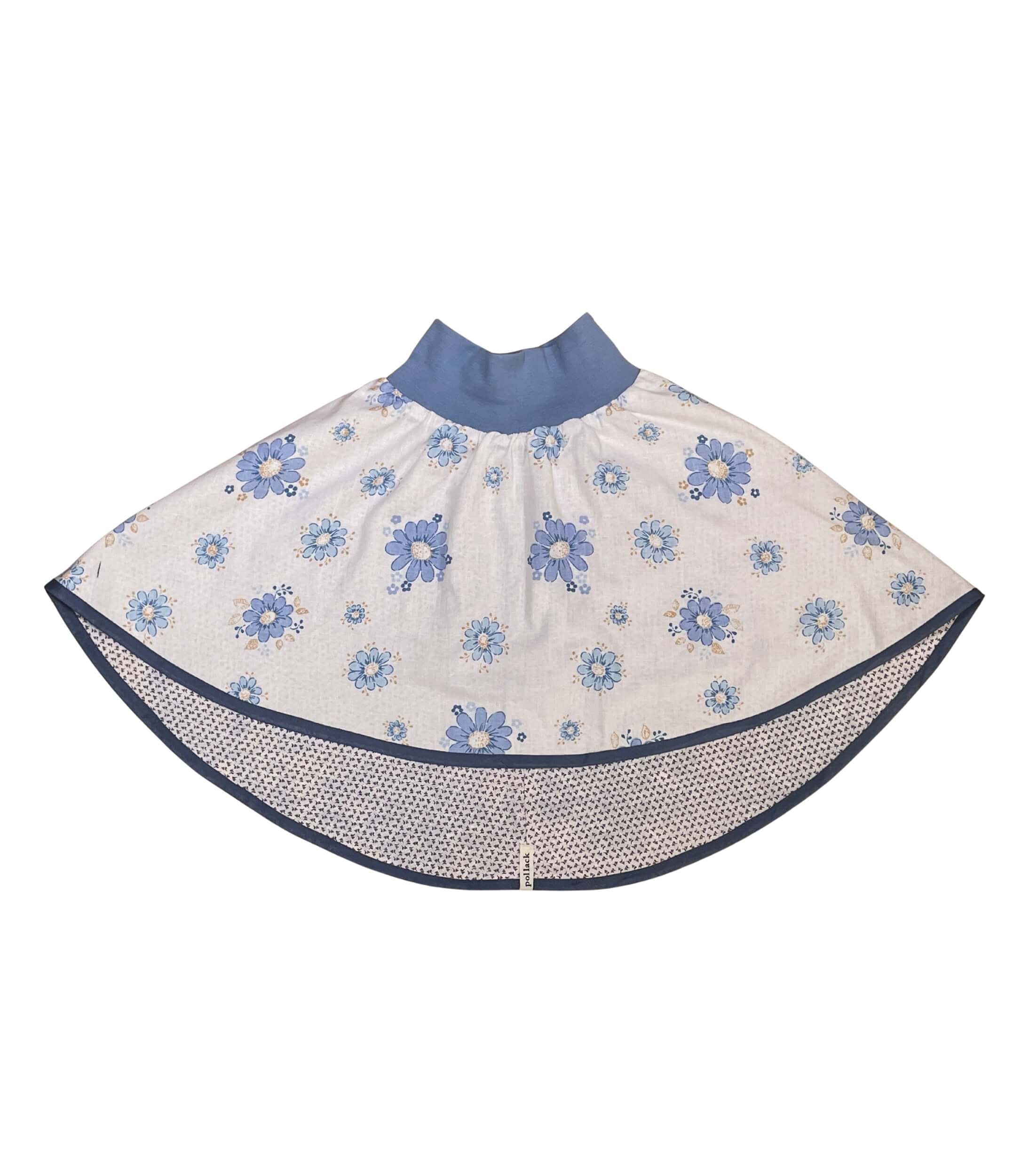 anna * pollack, Wenderock 110-134, blumig blau lila, Vorderseite blau